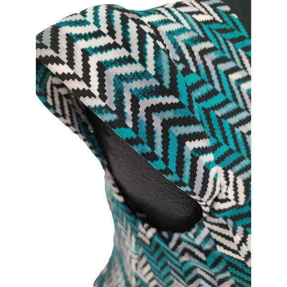 White House Black Market Turquoise Herringbone Sheath Dress SZ. 8 Back Zip Lined - Picture 6 of 14
